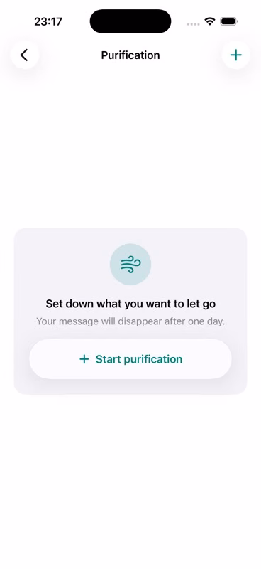 The start screen for the release feature in Kamidana App